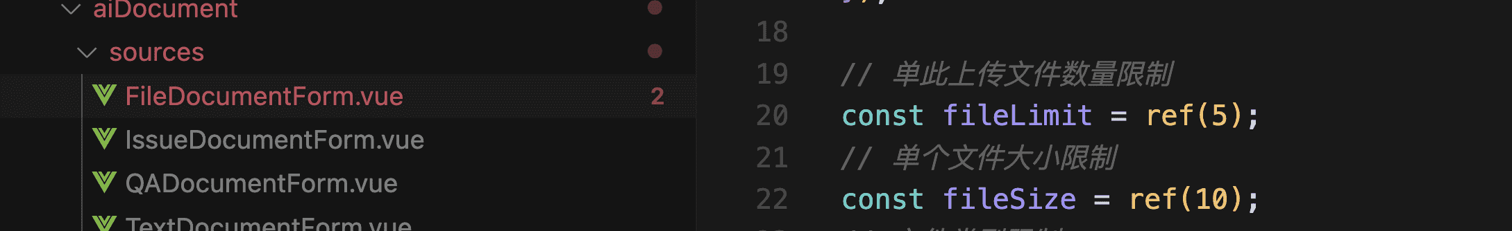 前端文件限制配置