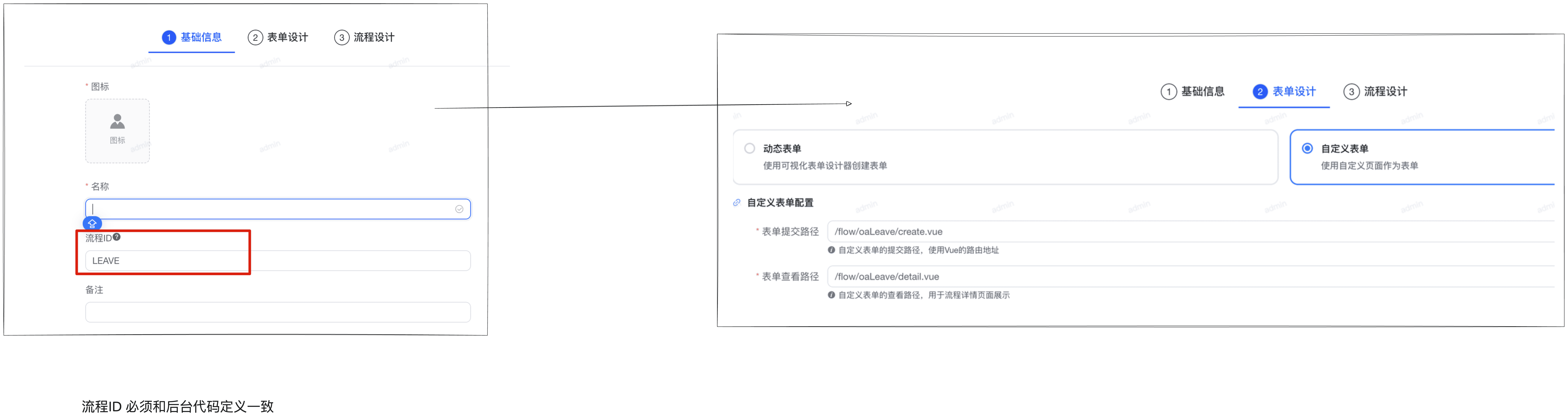 自定义业务表单示例