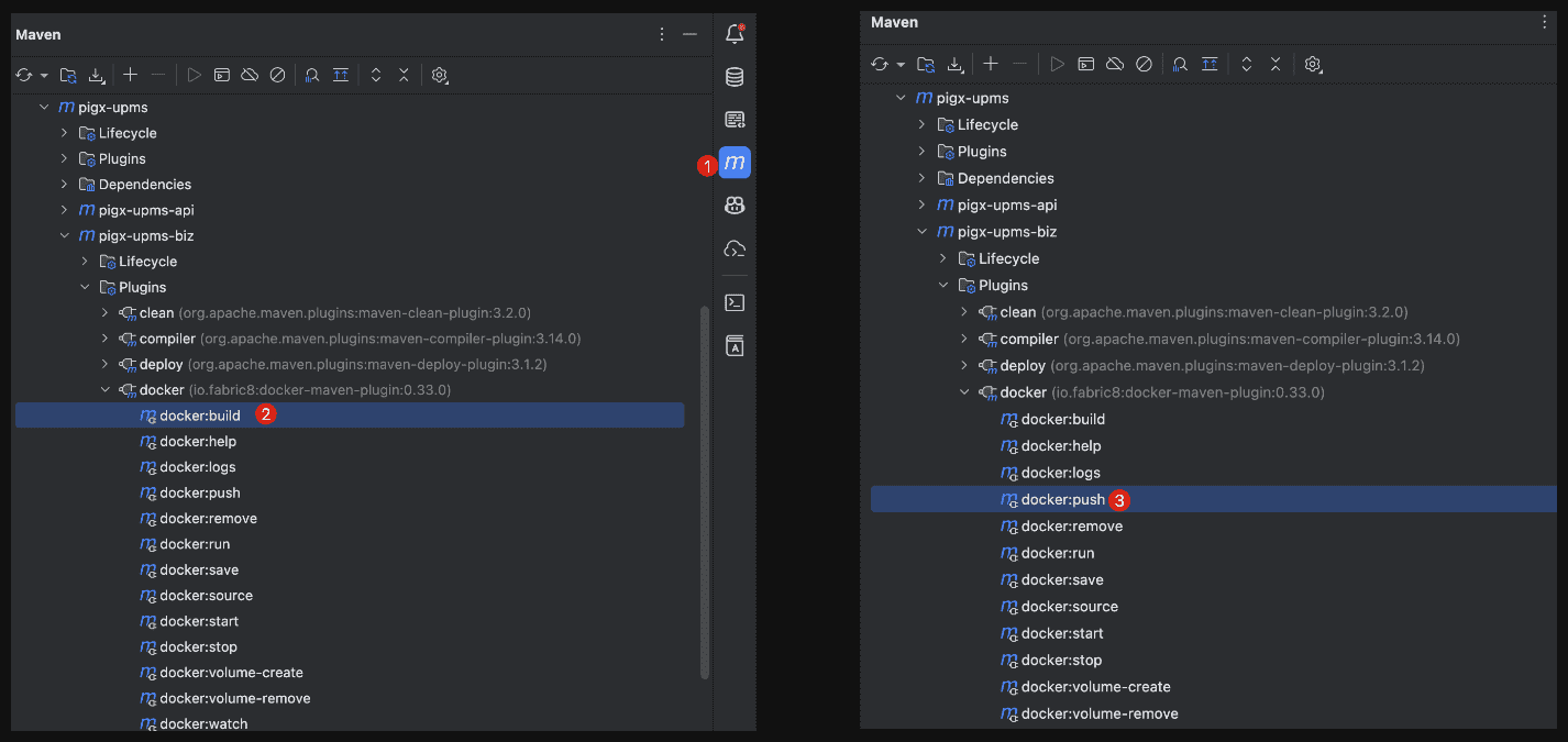 IDEA Maven 面板操作界面