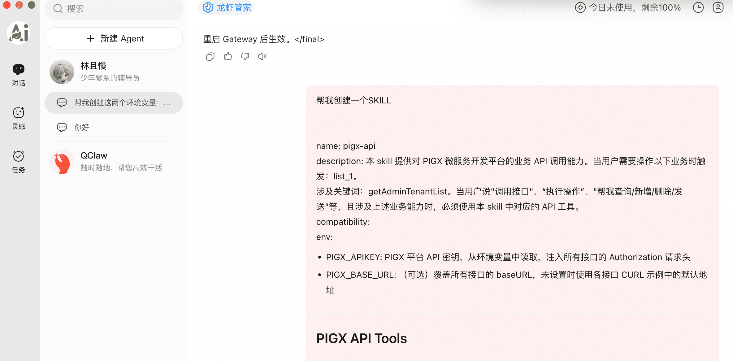 本地 Agent 加载接口 Skill